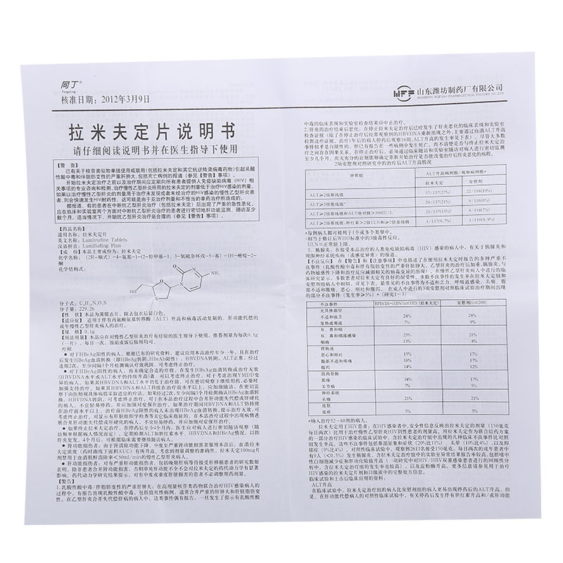 9起请仔细阅读同丁 拉米夫定片说明书并按说明使用或在医师指导下购买